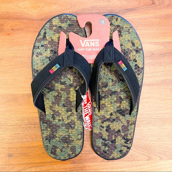 Vans Other - 🍋 Vans • NWT Men’s La Costa Lite Sandals in Green Camo Size 11